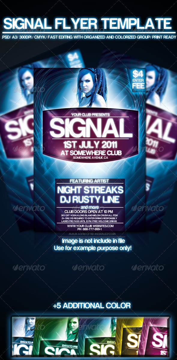 signal flyer template - Clubs & Parties Events
