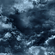 Flying Through Abstract Dark Clouds to Big Moon - VideoHive Item for Sale