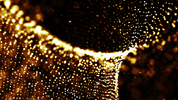 Gold Lights Abstract Particles Motion Looped-4k alt