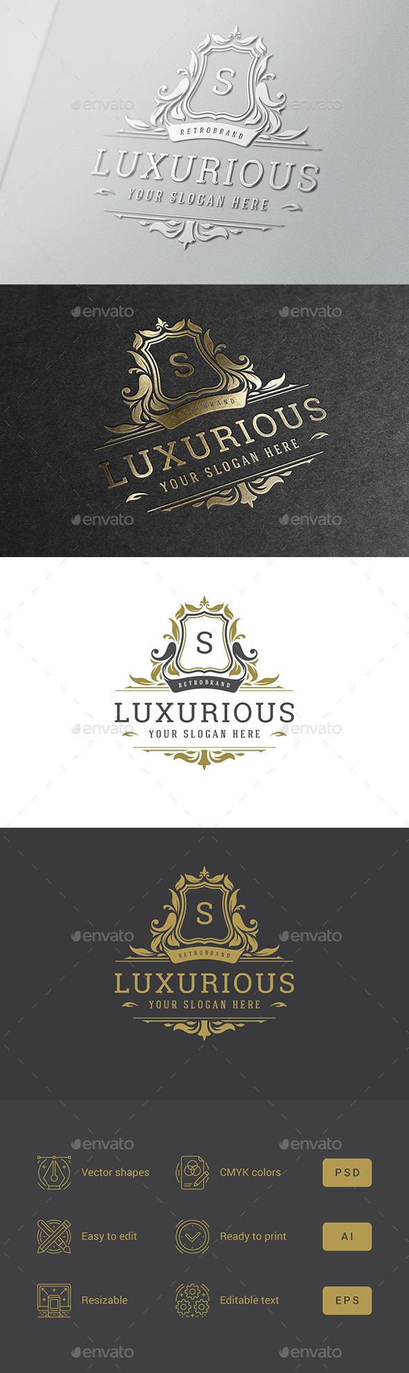 Luxurious Royal Logo - Crests Logo Templates
