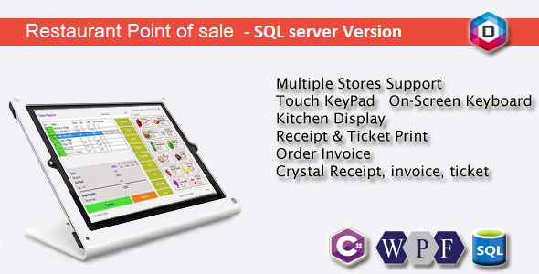 Restaurant Point of Sale - Rest POS - C# WPF SQL - CodeCanyon Item for Sale