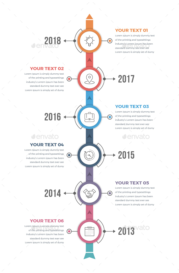 Vertical Timeline Infographics - Infographics