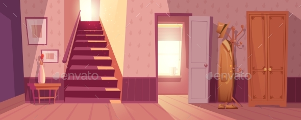 Retro Room Interior Vector Illustration - Miscellaneous Vectors