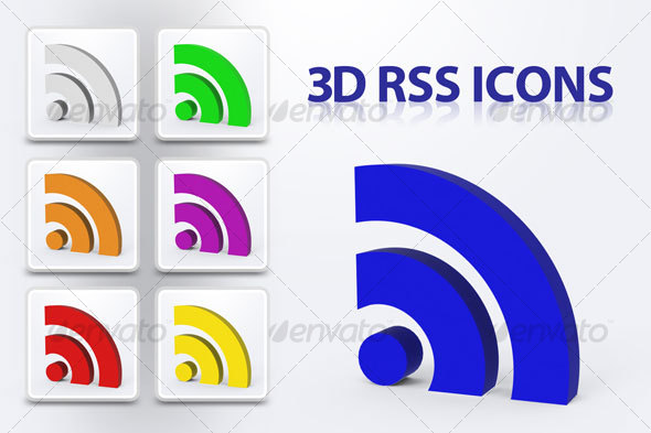 3D RSS Icons - Technology 3D Renders