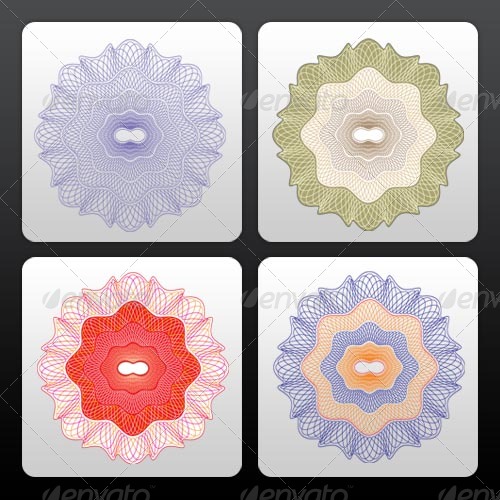 Vectors Guilloche No.3 - Decorative Symbols Decorative