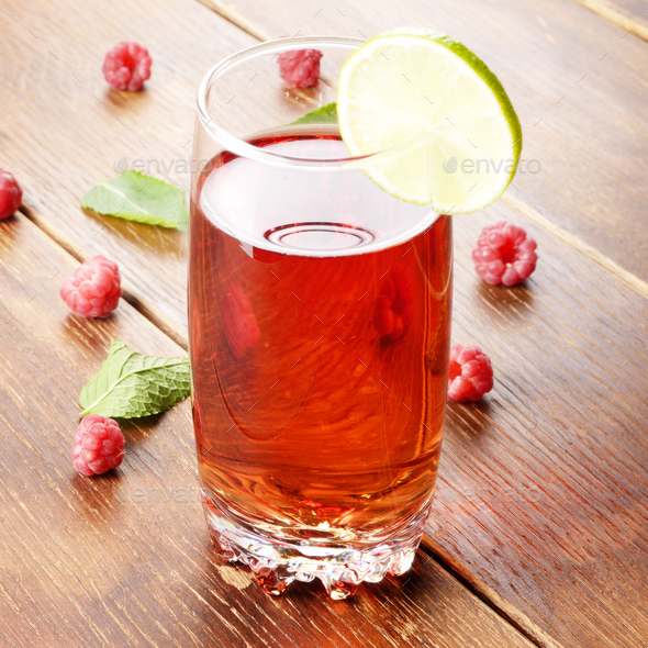 Lime and mint raspberry Fruit beer Stock Photo by d_mikh | PhotoDune