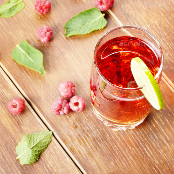 Lime and mint raspberry Fruit beer Stock Photo by d_mikh | PhotoDune