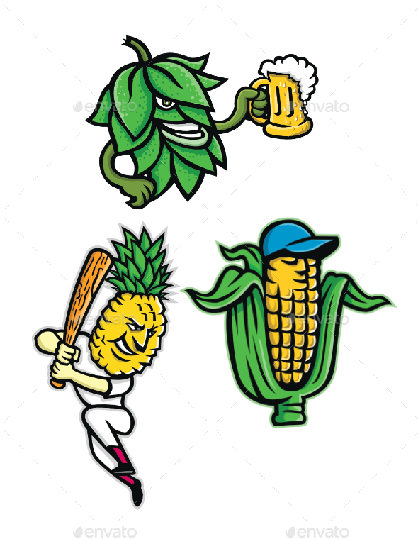 Fruits and Vegetables Mascot Collection - Food Objects