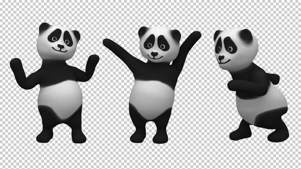 Panda Bear Dancing (3-Pack)