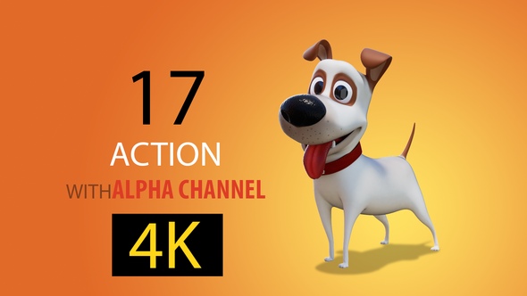 Lucky the Dog 18 Actions 4K version