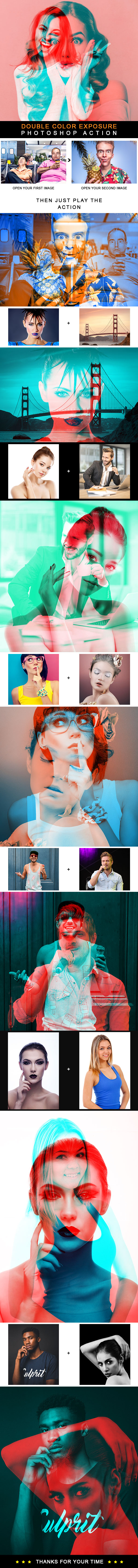 Double Color Exposure Photoshop Action - Photo Effects Actions