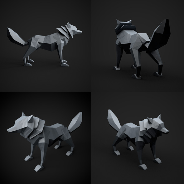 Low Poly Wolf - 3Docean 22149414