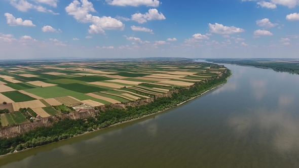 Fields on High Bank of Danube River alt