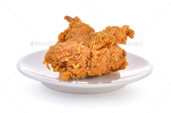 Download Fried Chicken On A Plate Stock Photo By Sommai Photodune