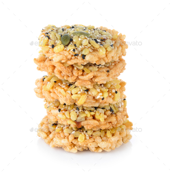 Thai Sweet Crispy Rice Cracker with Cane Sugar - Stock Photo - Images