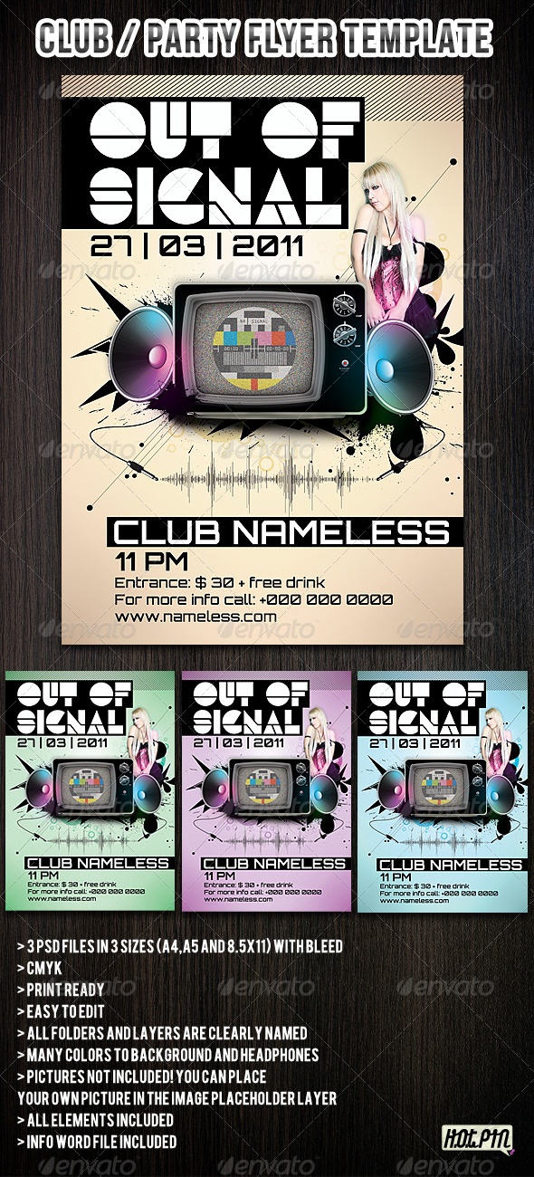 Colorful Club/ Party Flyers Template - Clubs & Parties Events