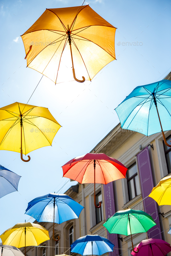 Colorful Umbrellas Background Stock Photo By Bondarillia Photodune