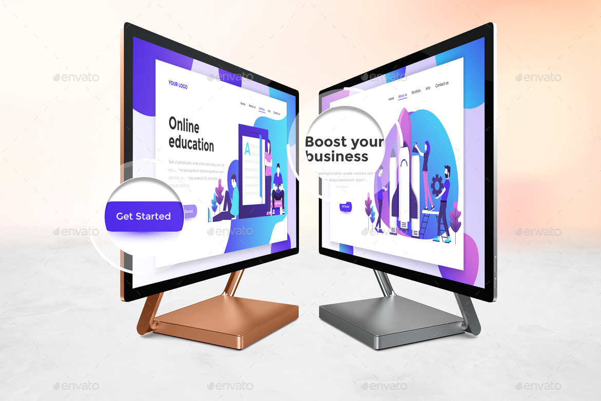 Download Surface Studio Zoom In Mockup By Qalebstudio Graphicriver