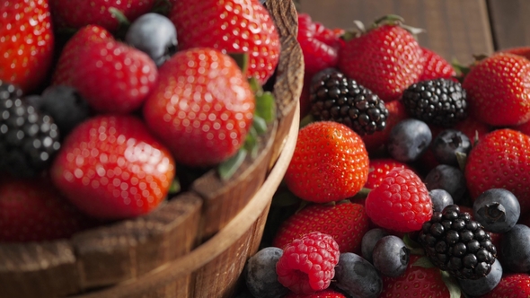 Assortment of Berries Strawberries Blueberries Blackberries Raspberries alt