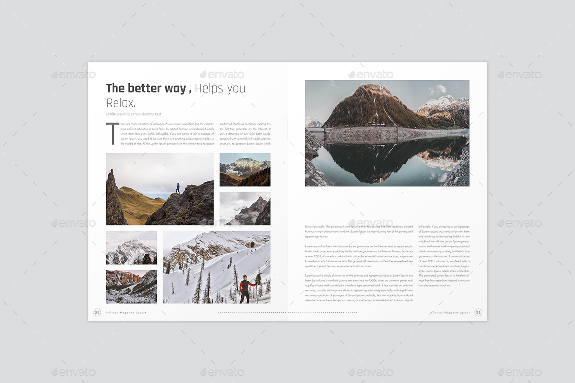 InDesign Minimalist Magazine Layout, Print Templates | GraphicRiver