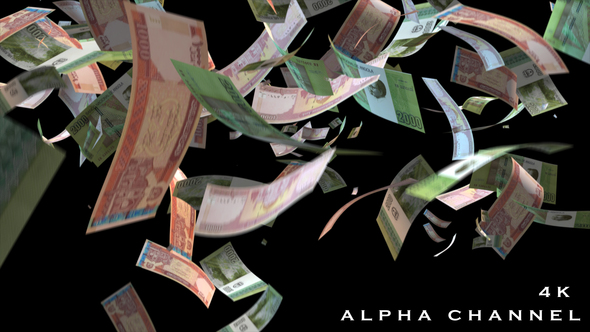 Falling Angola Money Banknotes alt