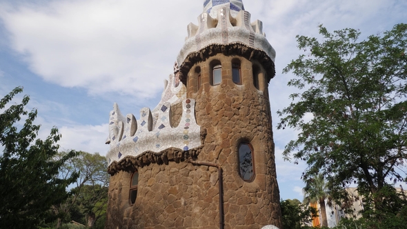 Guards House Park Guell Barcelona Catalonia Spain