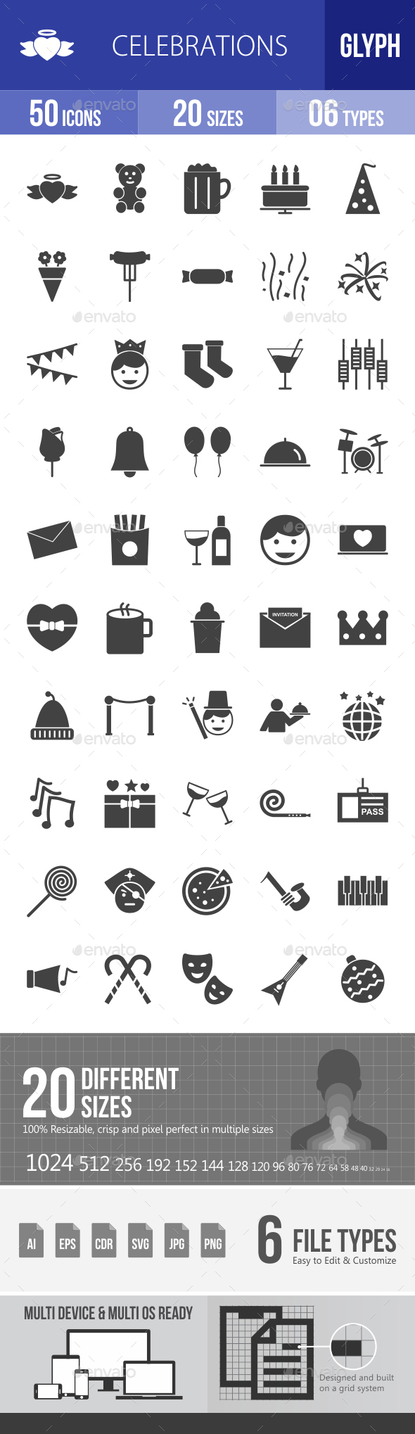 Celebrations Glyph Icons - Icons