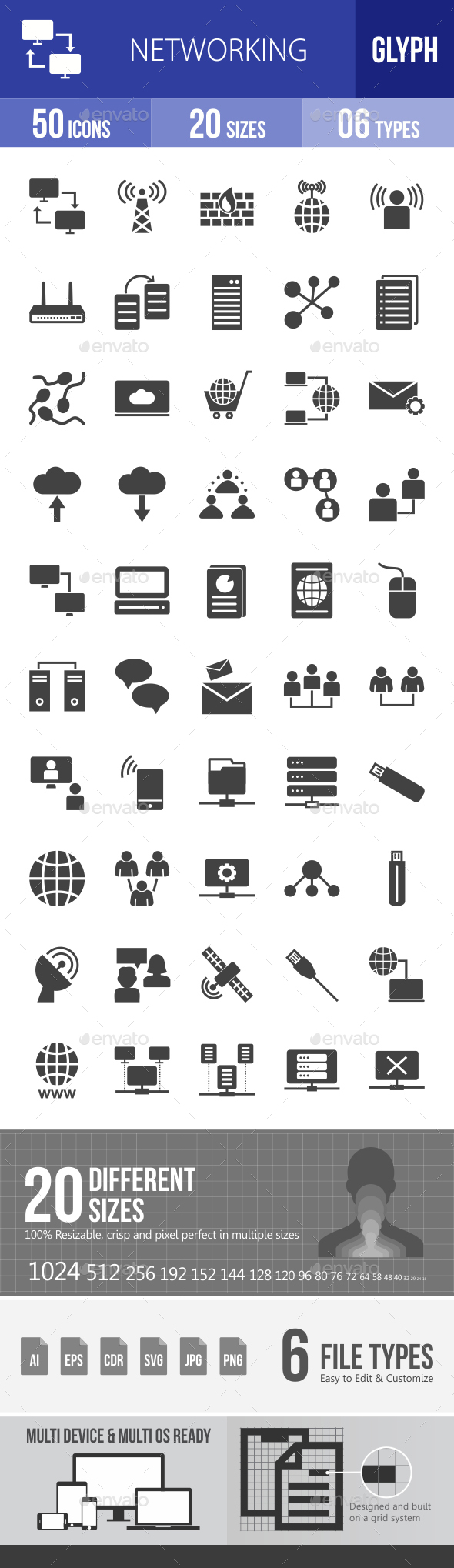 Networking Glyph Icons - Icons