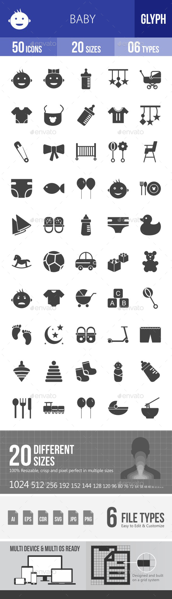 Baby Glyph Icons - Icons