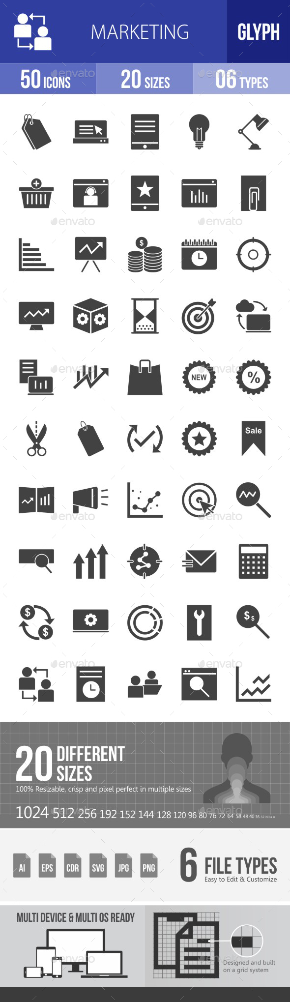 Marketing Glyph Icons - Icons
