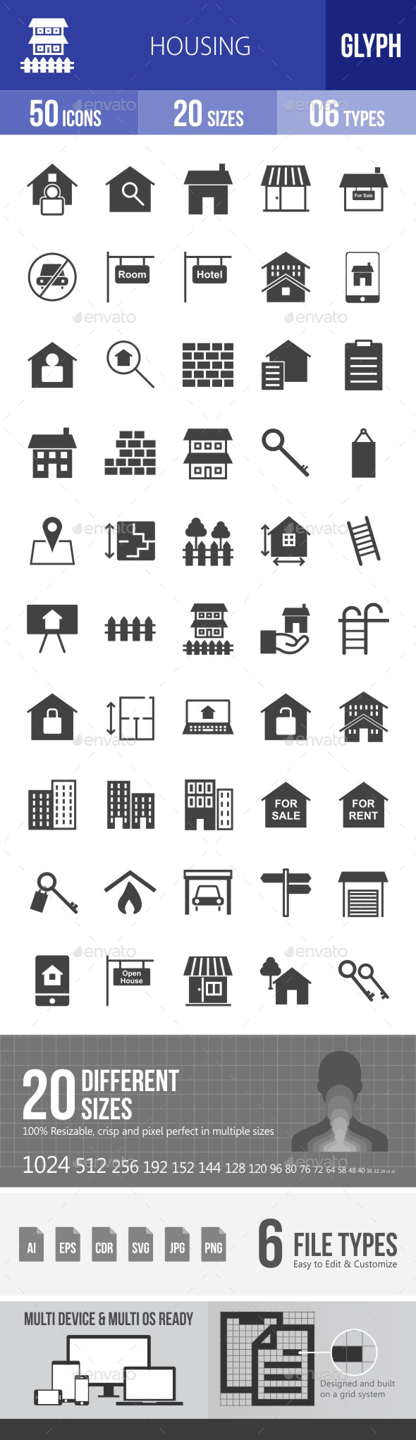 Housing Glyph Icons - Icons