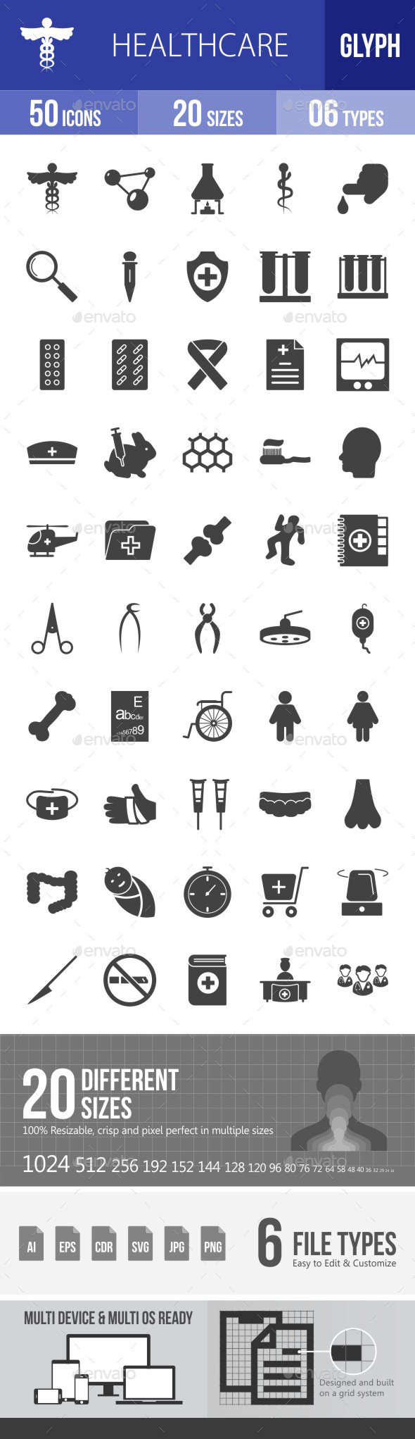 Healthcare Glyph Icons - Icons