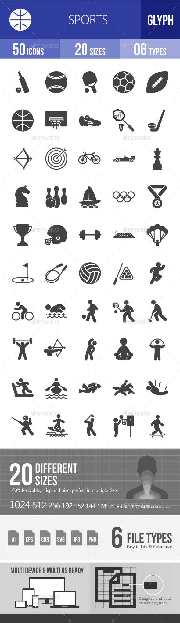 Sports Glyph Icons - Icons