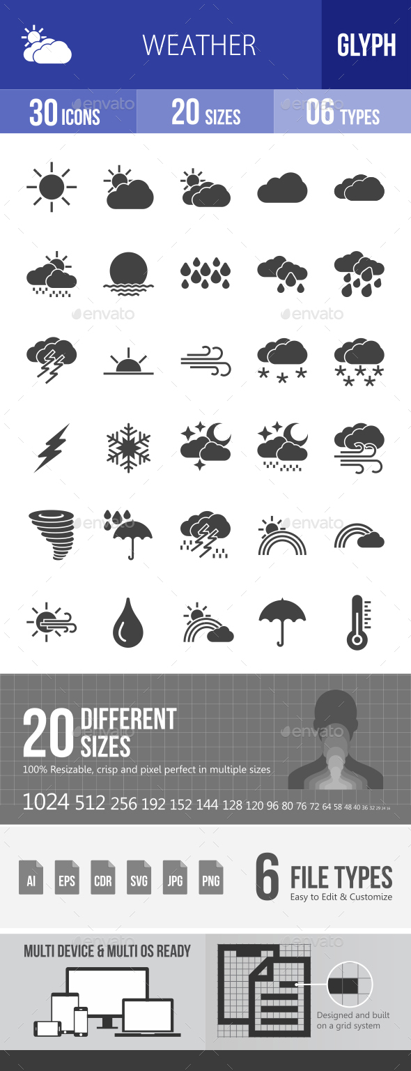 Weather Glyph Icons - Icons