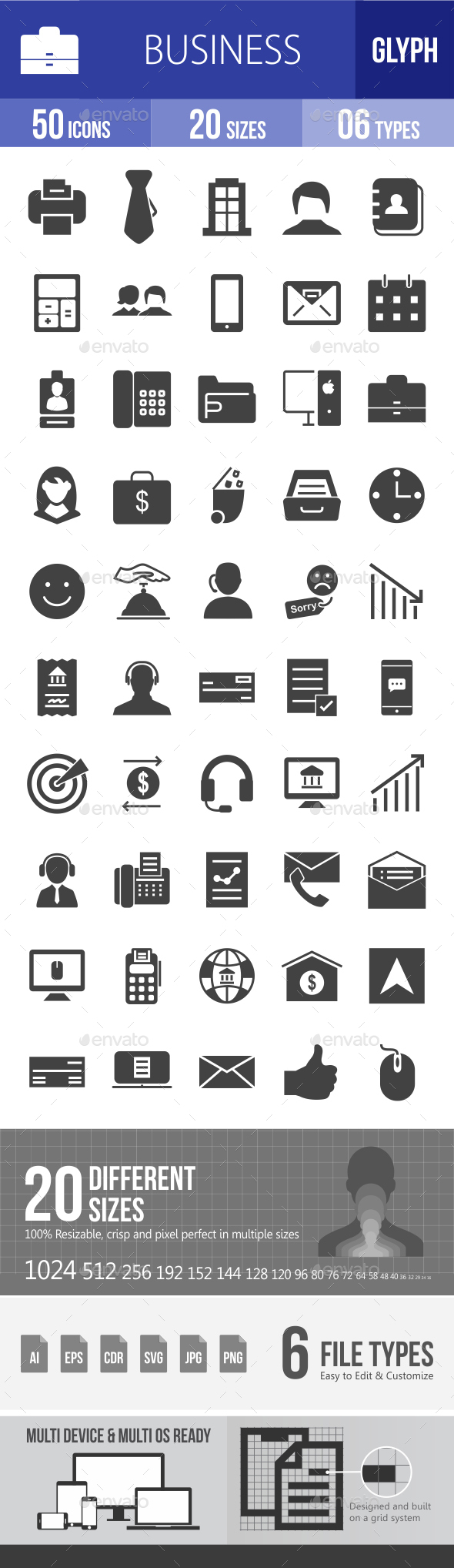 Business Glyph Icons - Icons