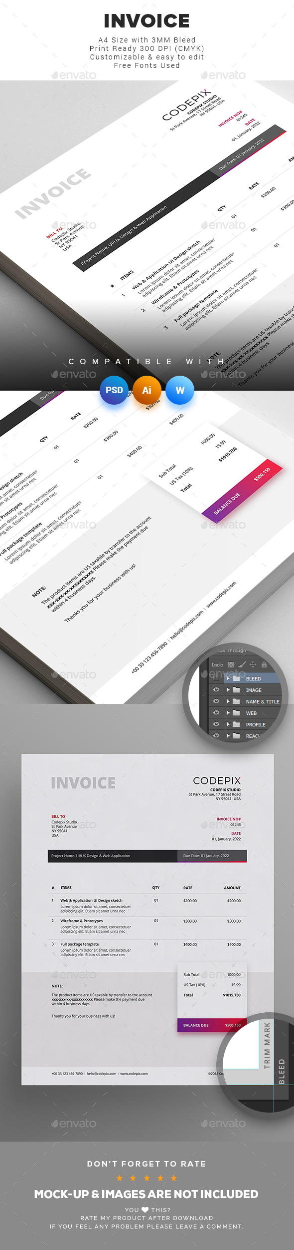 Invoice - Stationery Print Templates