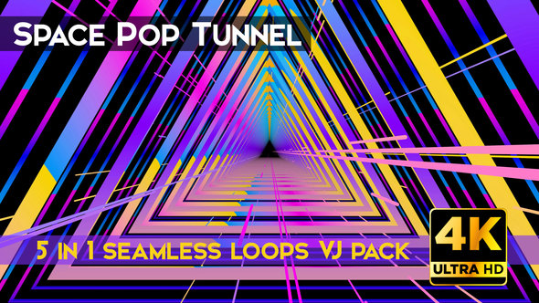 Space Pop Tunnel VJ Loops