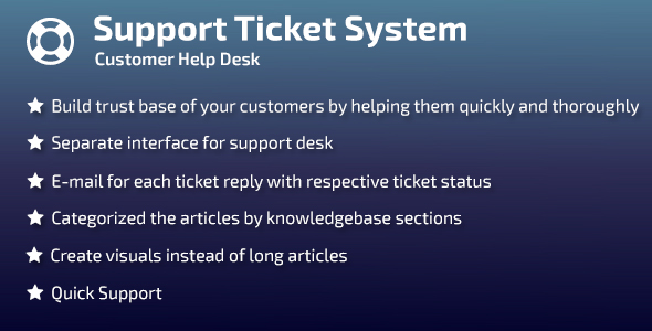 Support Ticket System - CodeCanyon Item for Sale
