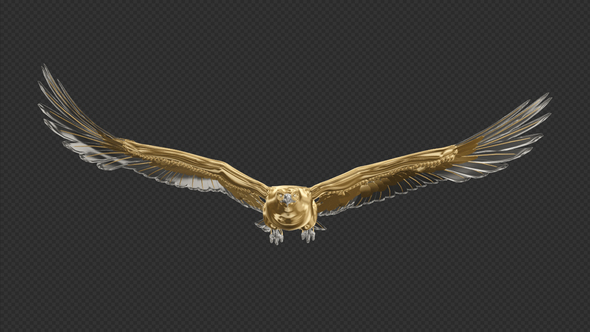 Gold Eagle Front View Transparent Loop By Videomagusfx Videohive