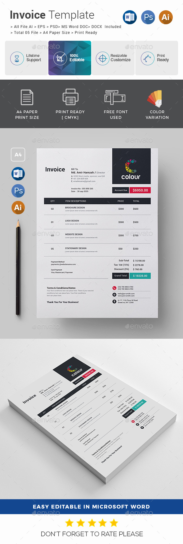 Invoice - Stationery Print Templates