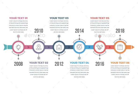 Horizontal Timeline Infographics - Infographics