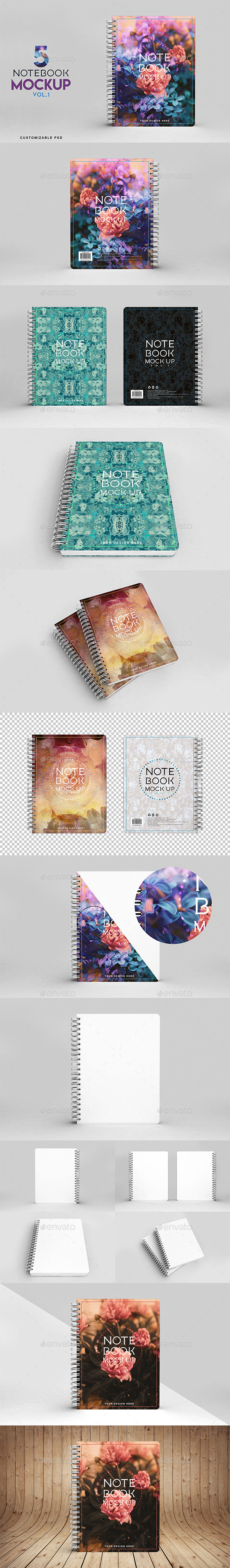 Notebook Mockup Vol 1 - Print Product Mock-Ups