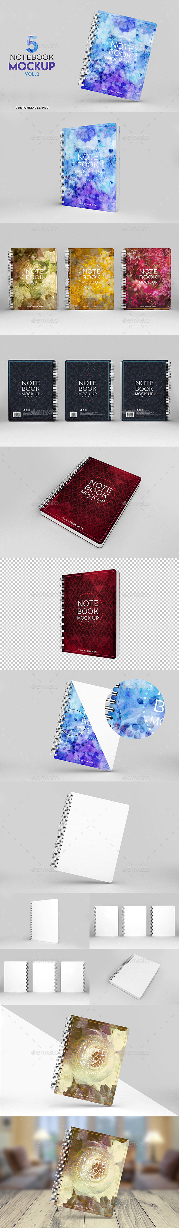 Notebook Mockup Vol 2 - Product Mock-Ups Graphics