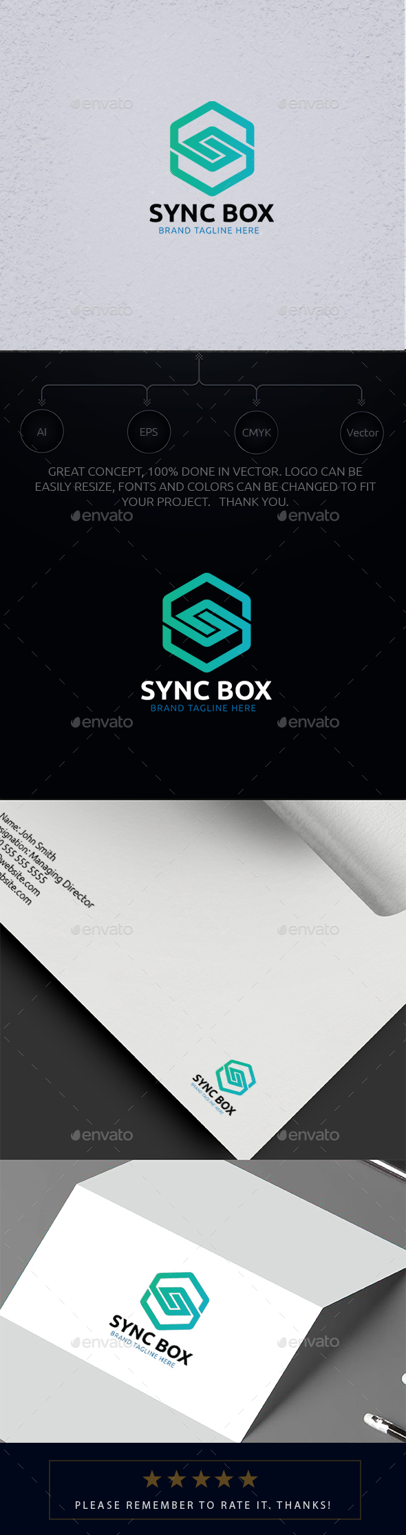 Sync Box Logo - Letters Logo Templates