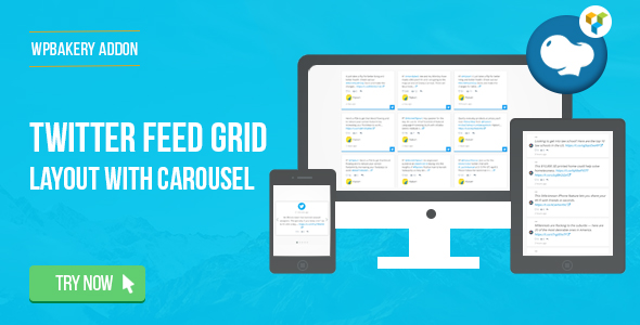 WPBakery Page Builder - Twitter Feed Grid With Carousel(formerly Visual Composer) - CodeCanyon Item for Sale