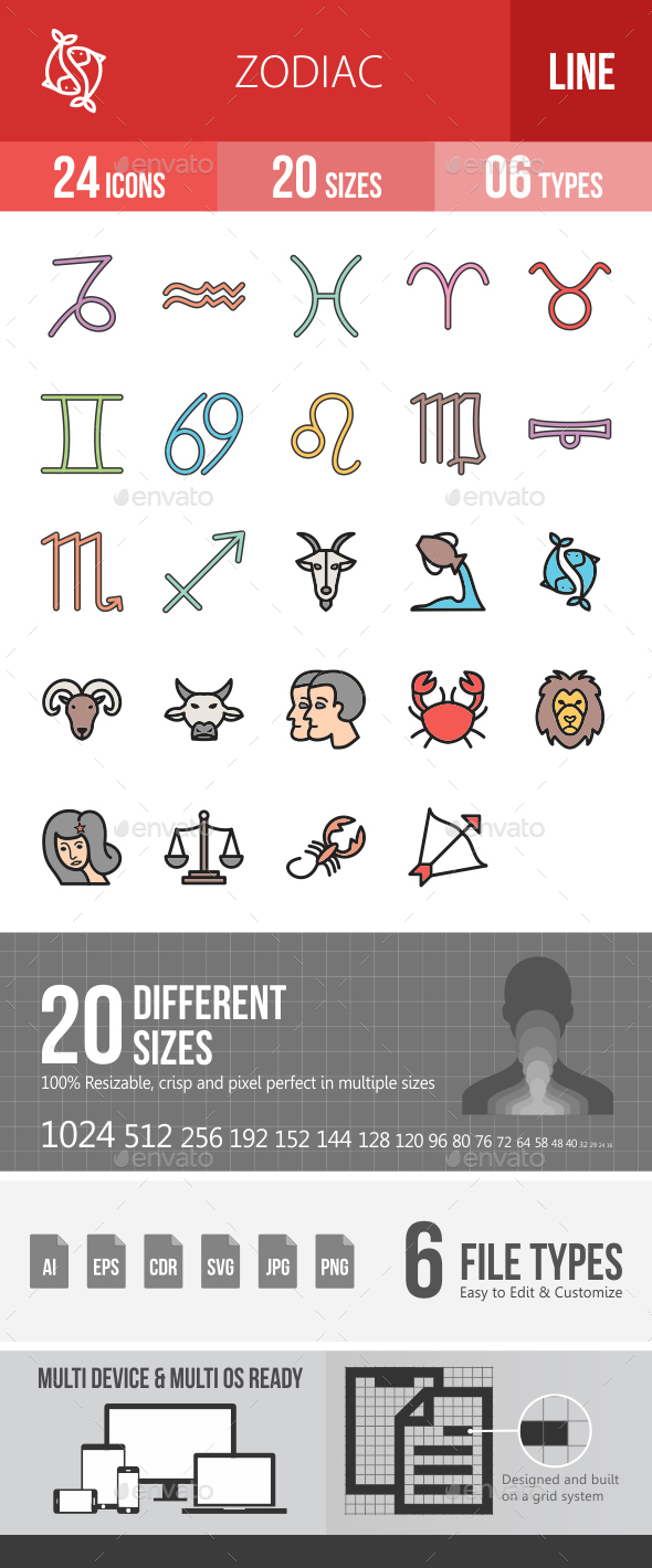 Math Symbols Line Filled Icons - Icons