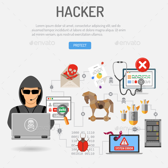 Cyber Crime Concept with Hacker - Computers Technology