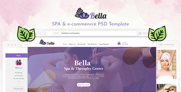 Bella - Spa & eCommerce PSD Template - PSD Templates