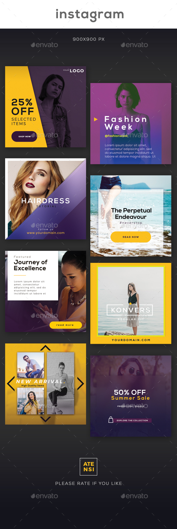 Creative Instagram Posting - Social Media Web Elements