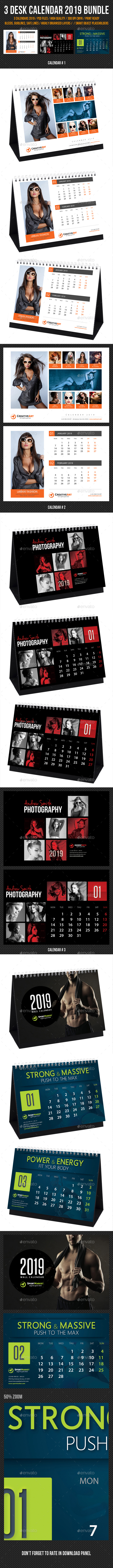 Creative Desk Calendar 2019 Bundle 04 - Calendars Stationery
